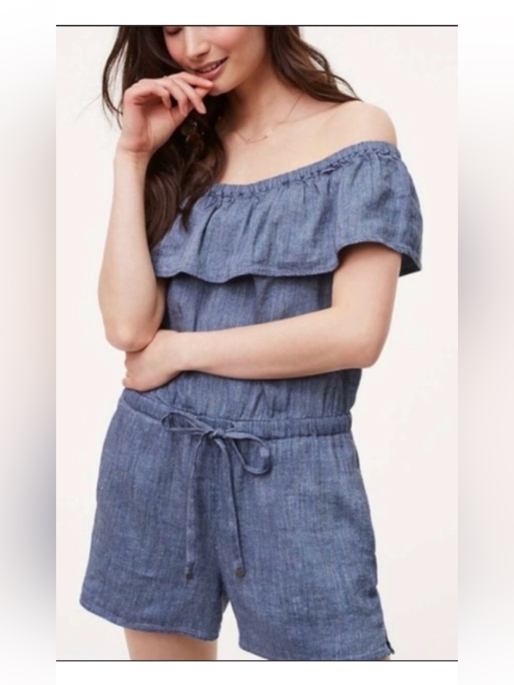 Loft Off-the-Shoulder Romper - NWT - Medium